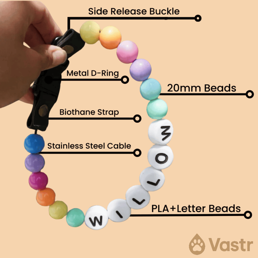 Beaded Dog Collar + Free Matching Bracelet